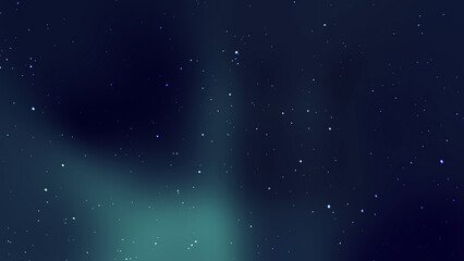 Dark blue teal gradients form abstract swirling shapes