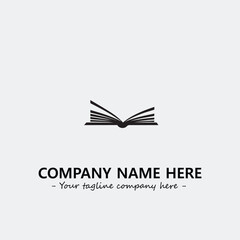 Book illustration black and white for logo company vector image
