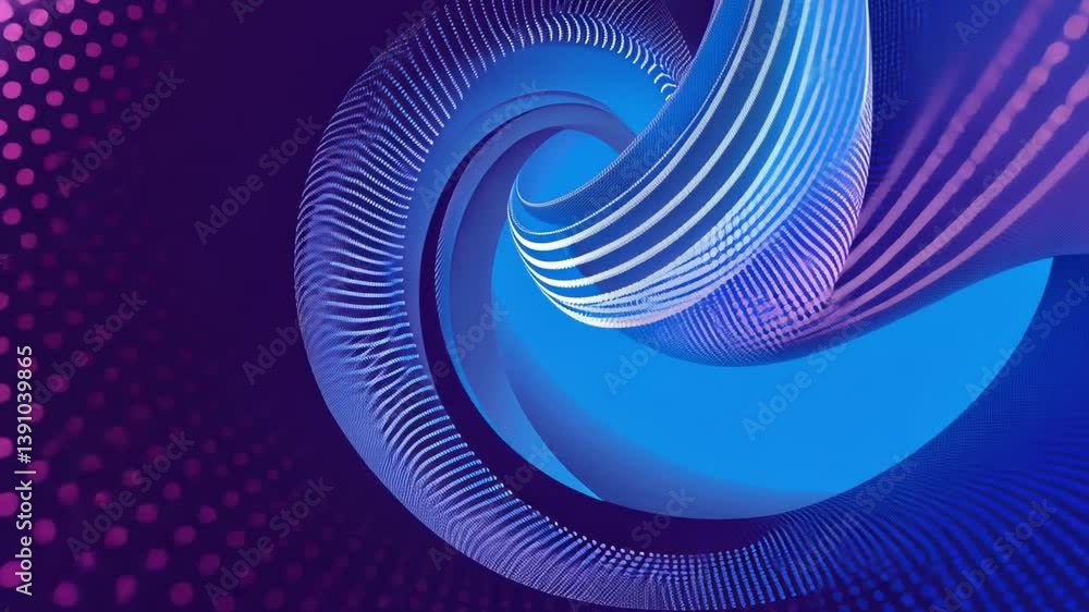 Aufkleber dynamic modern abstract design swirling shapes in blue and purple create depth and movement with fut