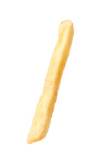 One delicious French fry isolated on white