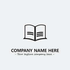 Book illustration black and white for logo company vector image
