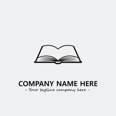 Book illustration black and white for logo company vector image
