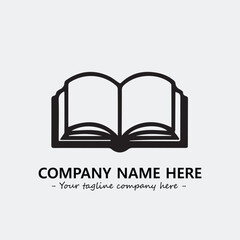 Book illustration black and white for logo company vector image
