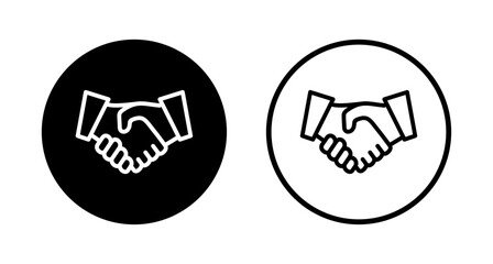 Handshake icon logo design. business handshake sign and symbol. contact agreement