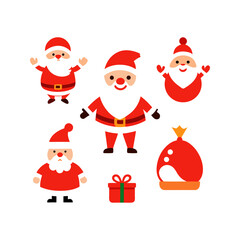 Fototapeta premium santa claus and christmas tree