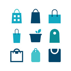 set of shopping bags