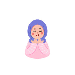 Serene Young Woman in Lavender Hijab and Pink Sweater