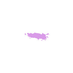 Abstract Lavender Ink Blob, Irregular Shape, Spattered Texture