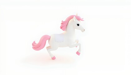 Playful Orange and White Kitten in Minimalist Pink Room