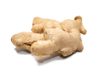 Ginger root isolated with white background