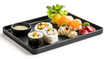 Exquisite sushi presentation for modern food delivery concepts