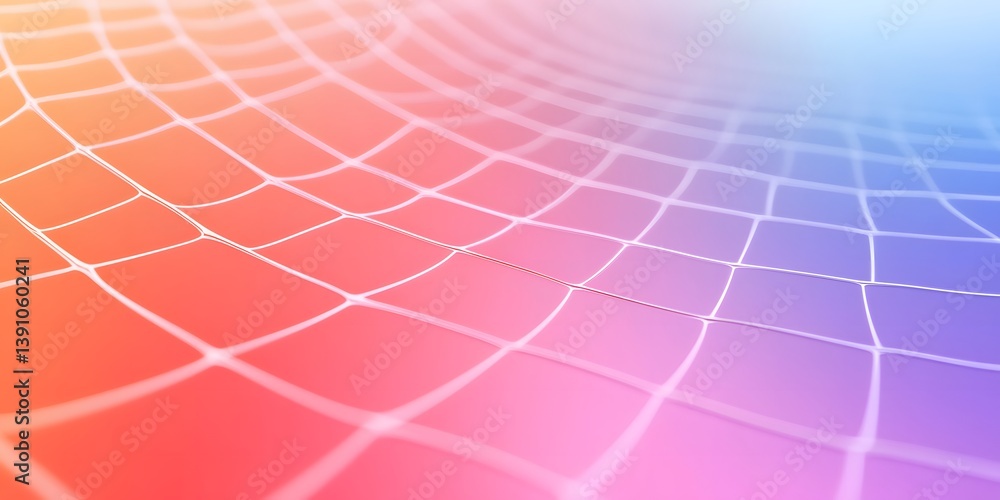 Poster abstract grid pattern with gradient colors