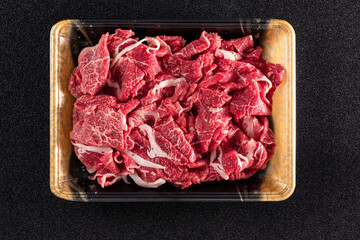 国産黒毛和牛　切り落とし肉　Domestic Japanese Black Beef Cuts