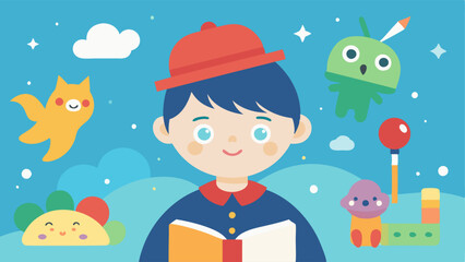 Obraz premium Childrens Book Illustrations An artist sketches whimsical characters and scenes intended for a digital childrens book with a focus on vibrant imagery to capture young readers