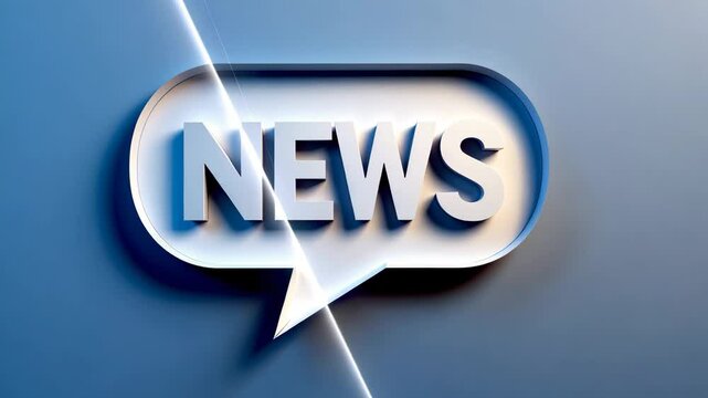 Newsletter article on recent urgent news for blogging site featuring a cut-out paper speech bubble backdrop for headlines and communication about current topics.