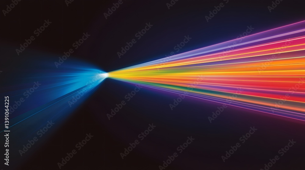 Poster spectrum of light beams emitting from a single source