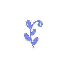 Periwinkle Vine Sketch: Delicate Hand-Drawn Floral Element