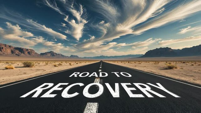 Route to Healing marked on pavement