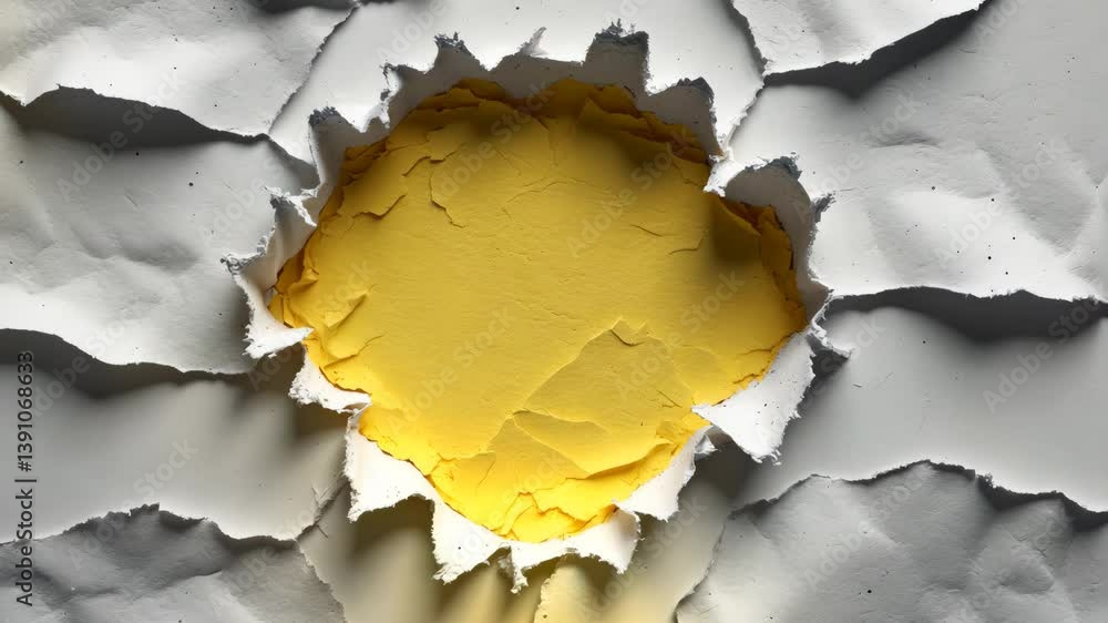 Poster textured vector paper featuring a hole and jagged edges, providing an area for a message on the pape