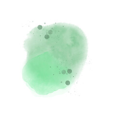 Abstract Mint Green Watercolor Wash with Scattered Dots