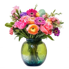 Stylish Vase with Blooming Flowers for Home D&eacute;cor Promotions Transparent Background