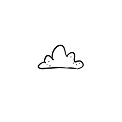 Obraz premium Hand-drawn Simple Bush Illustration, Black Line Art on White