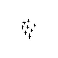 Hand-Drawn Abstract Plus Sign Constellation