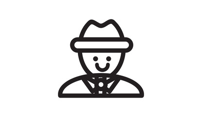 Fototapeta premium journalist icon 