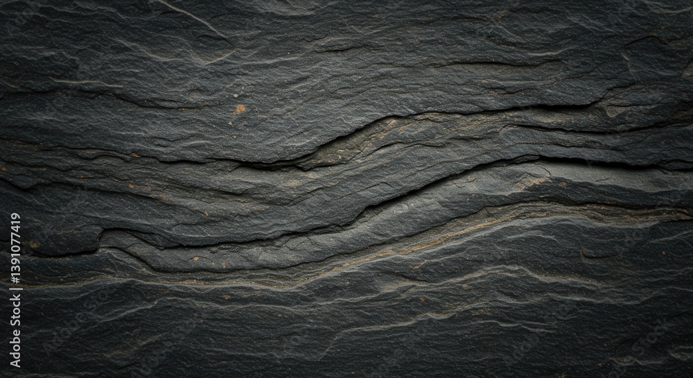 Poster dark black slate stone background texture with natural layered pattern