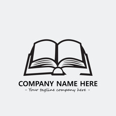 Book illustration black and white for logo company vector image
