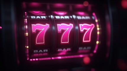 Pink 777 Slot Machine Jackpot Casino Win