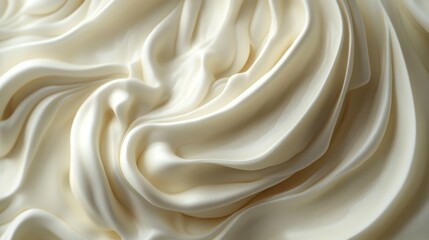 Obraz premium Creamy swirls, textured backdrop, close-up, food photography, recipe background