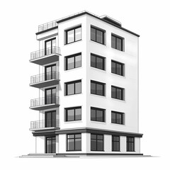 Fototapeta premium Modern Urban Architecture: Contemporary Skyscraper Design in Cityscape for Real Estate Investment
