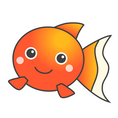 かわいい金魚のイラスト
