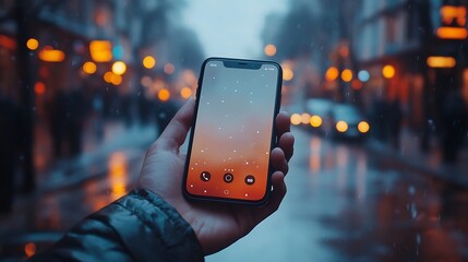 Mobile phone hand demonstrating interaction with the screen for modern technology showcasing