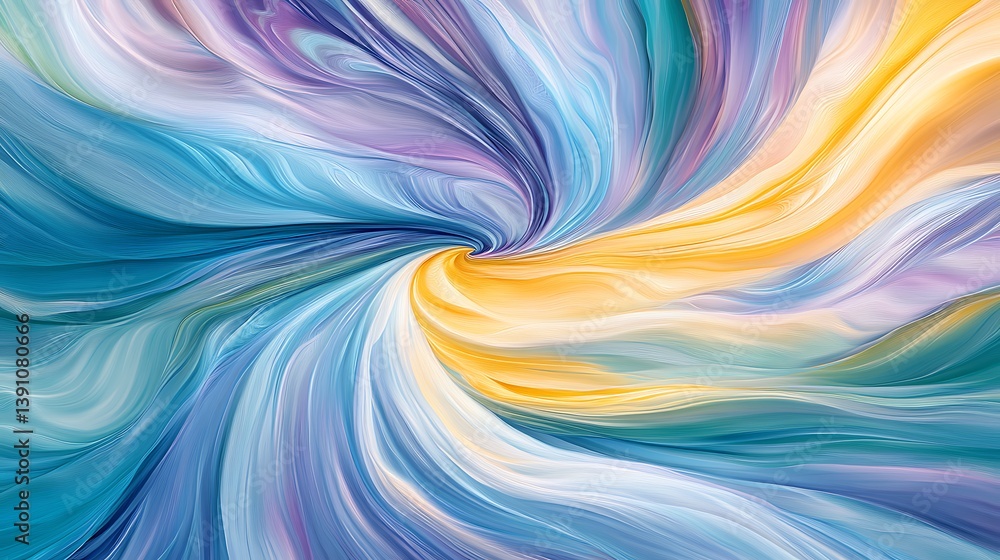 Poster abstract swirl of vibrant colors. dynamic, flowing lines create a mesmerizing pattern