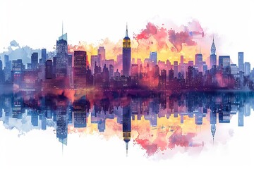 Obraz premium Ultra-Wide Cityscape