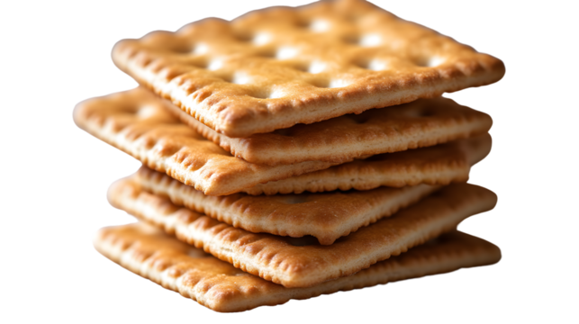 Stacked Golden Crackers A Tempting Snack for Every Occasion