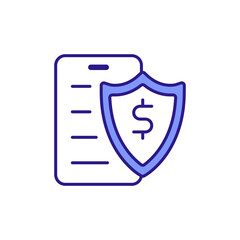 Mobile Banking Shield Icon for Secure Transactions.