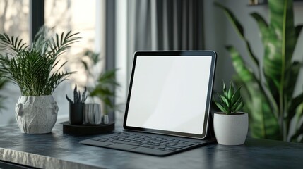 Modern Workspace Aesthetics: Technology and Tranquility