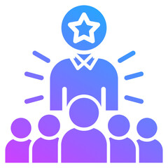 Career Education Icon Symbol Glyph Gradient