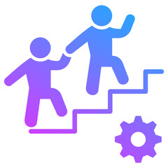 Career Education Icon Symbol Glyph Gradient