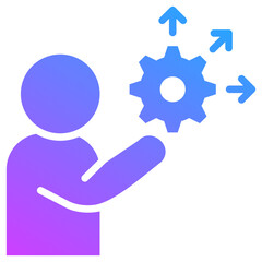 Career Education Icon Symbol Glyph Gradient