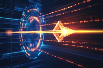 Futuristic digital arrow targeting technology