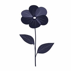 Elegant Floral Design Illustration: Minimalistic Botany with a Modern Aesthetic