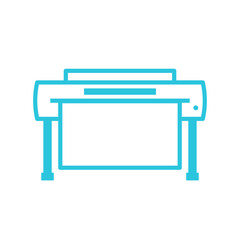 Wide Format Printing Icon. Isolated on white. From blue icon set.