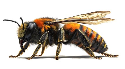 Isolated honey bee colorful drawing images