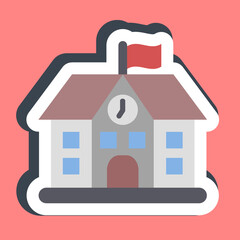 Sticker school. School and education elements. Good for prints, posters, logo, advertisement, infographics, etc.