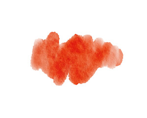 Abstract Watercolor Wash: Fiery Orange Blot