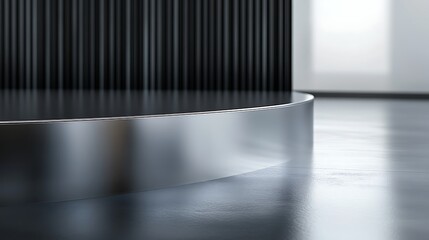 モダンな建築空間の、金属と壁のミニマルなディテール